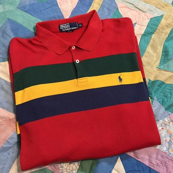 Vintage Polo by Ralph Lauren Colorblock Longsleeve Polo-Size XL - Picture 10 of 12